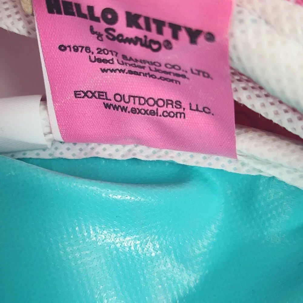 Hello Kitty Back Pack Book Bag Pink Turquoise Pocket NWOT SANIRO